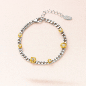 silver daisy bracelet