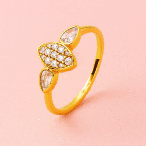 Vertical Marquis 18K Gold Ring