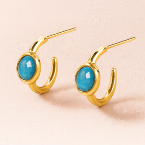 Quartz Hoop Earrings