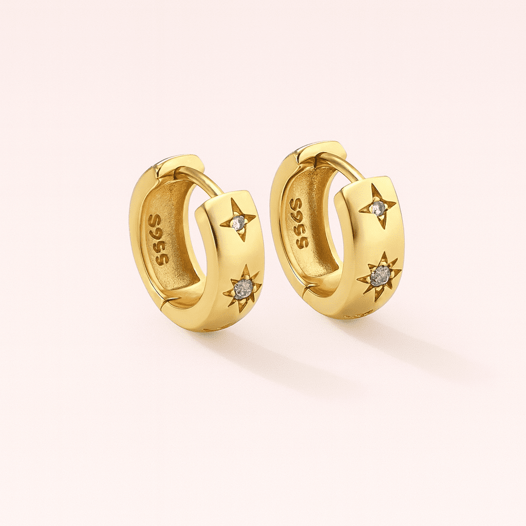 DE0FAE0F-D1A0-4A39-BE43-176B8646F52A Star Huggie Earrings