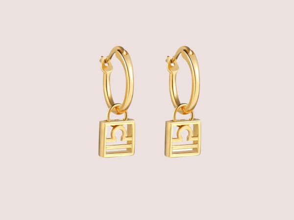 libra constellation earrings