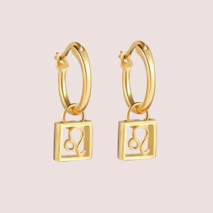 leo constellation earrings