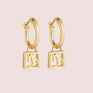 Capricorn Constellation Huggie Earrings