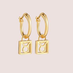 Taurus Constellation Huggie Earrings
