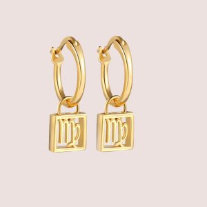 Virgo Constellation Huggie Earrings
