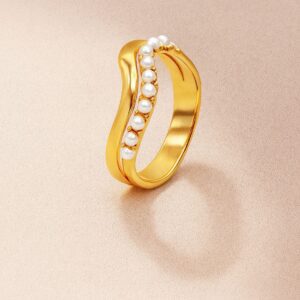 pearl irregular ring