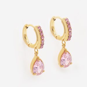 pink cubic zirconia earrings