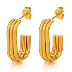 18k gold plated waterproof earrings