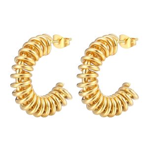 18k gold spiral earrings