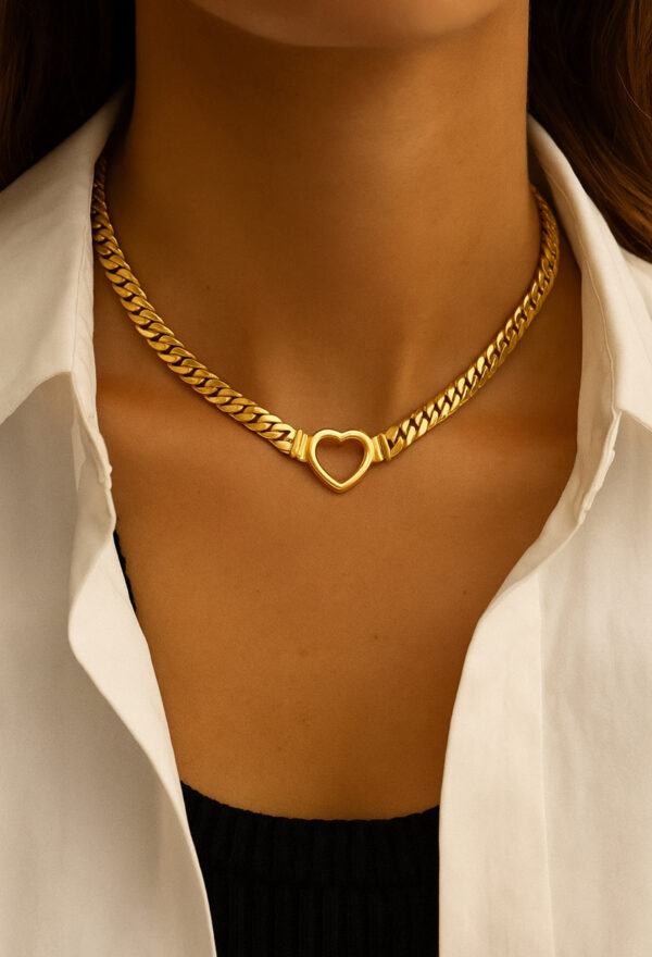 heart cuban necklace