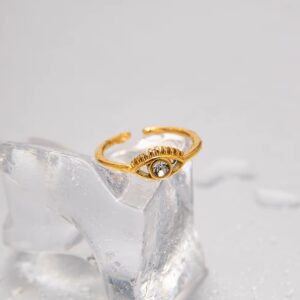 evil eye ring on ice