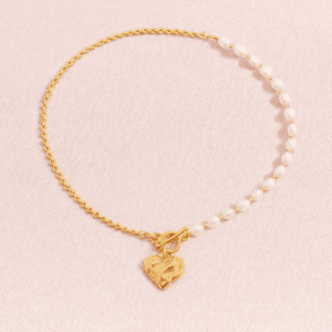 pearl heart pendant necklace