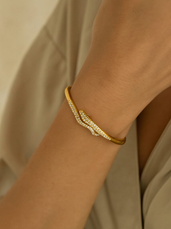 snake open cuff bangle