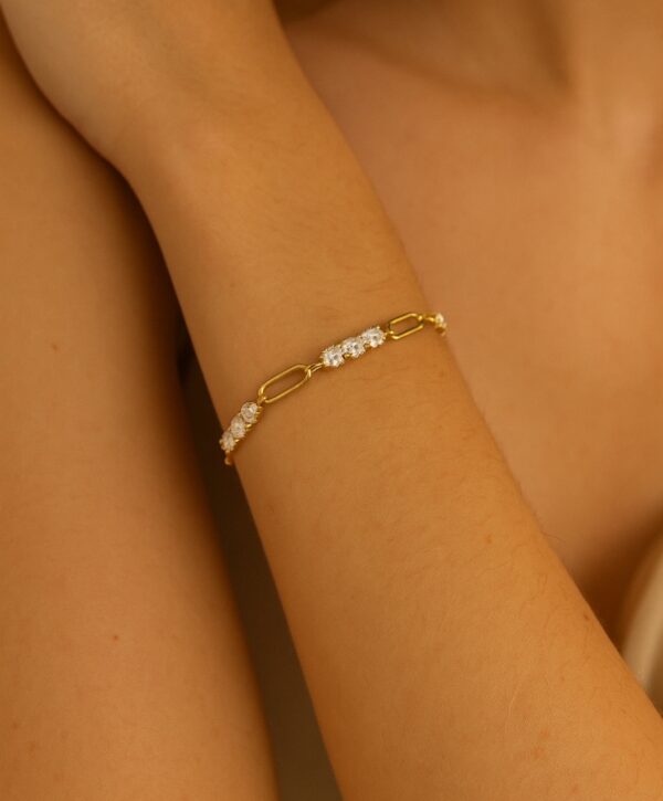 PAPERCLIP ZIRCON BRACELET