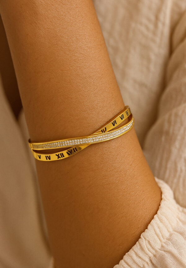 numerical cross over bangle