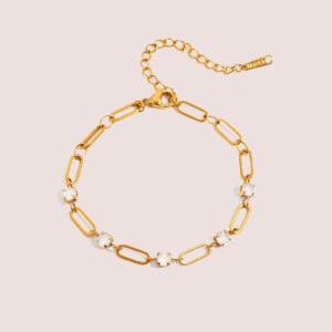 paperclip zircon bracelet
