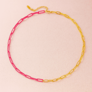 pink paperclip chain