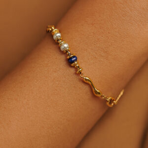 blue freshwater pearl bracelet