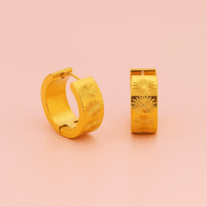 sun embossed earrings