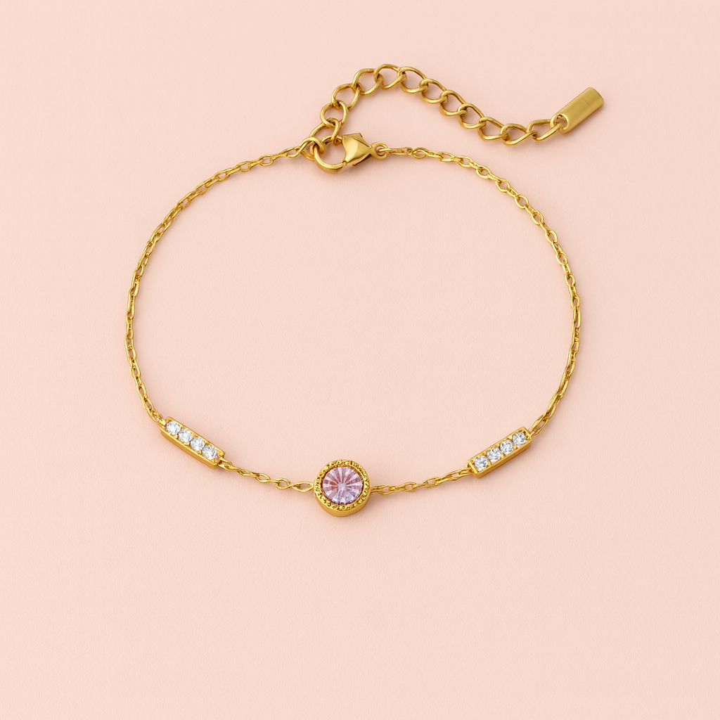 pink zircon bracelet