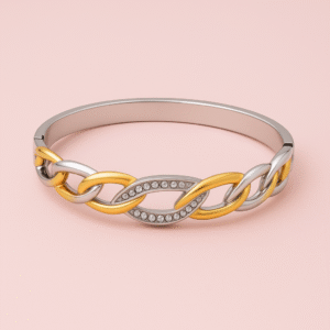 Two Tone Zircon Bangle