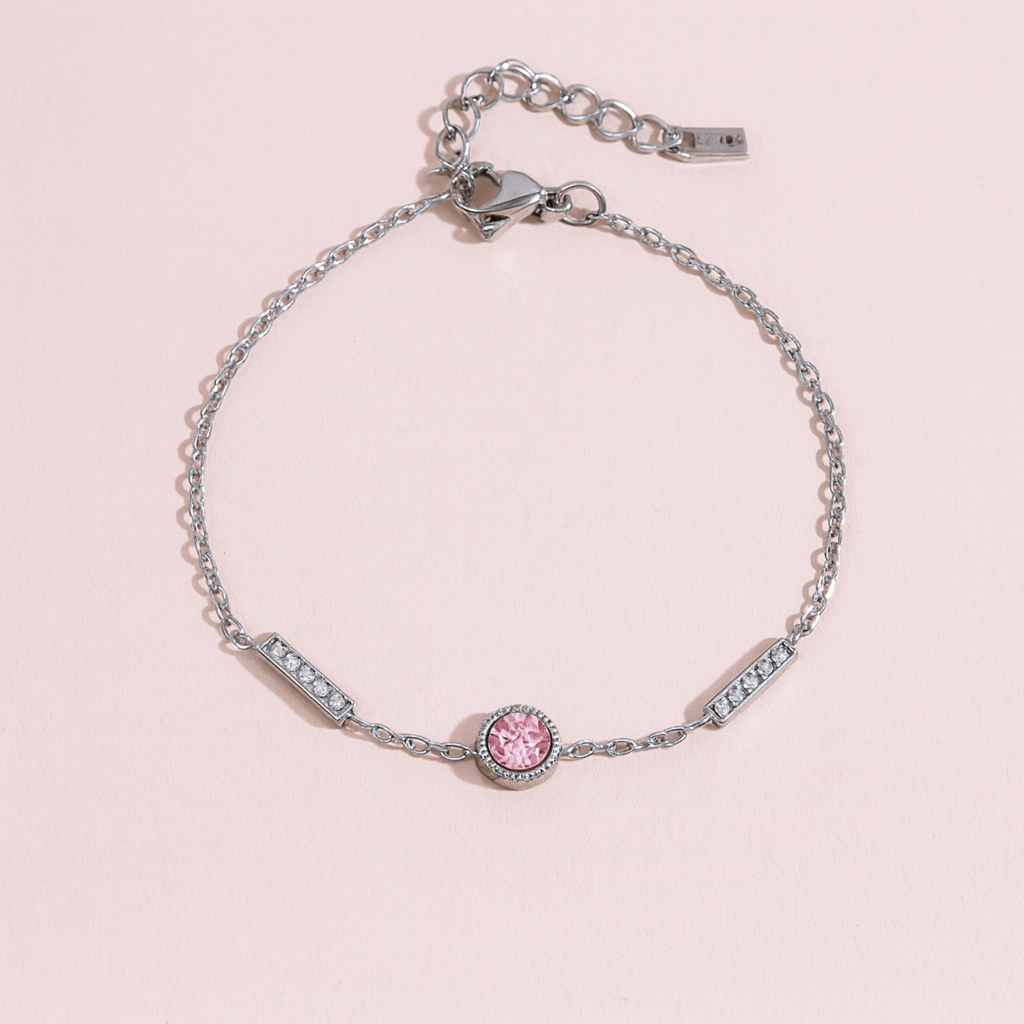 pink zircon bracelet