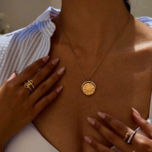 sun medallion necklace