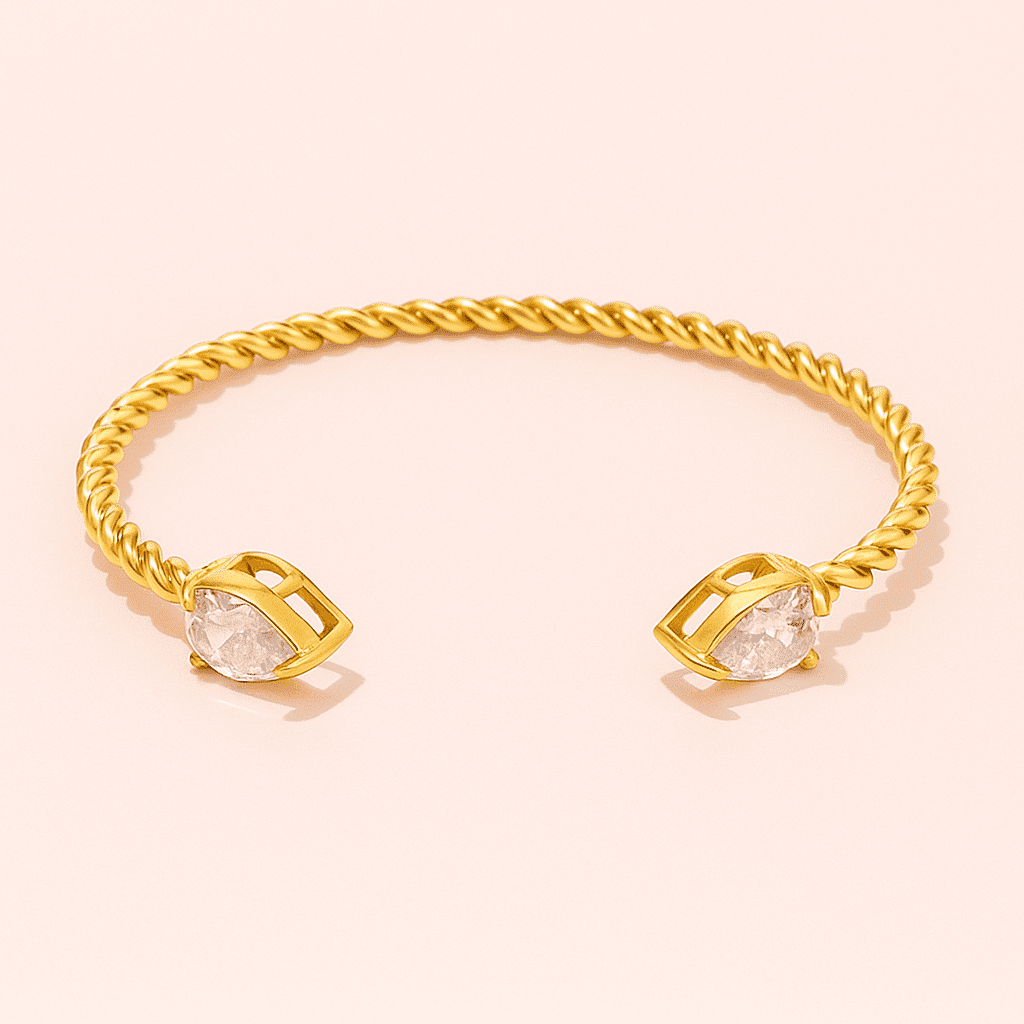 gold twisted cuff bangle