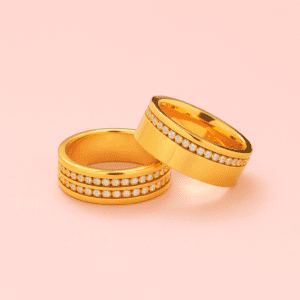 Gold Double Row Eternity Ring