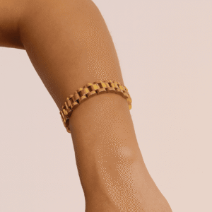 gold link watch strap bracelet