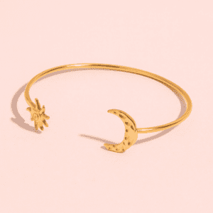 sun and moon cuff bangle