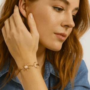 gold celestial stainless steel bracelet