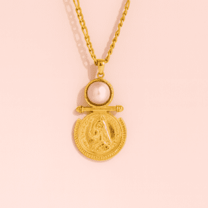 gold coin pearl necklace