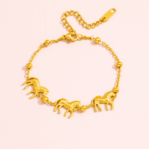 gold horse bracelet for women