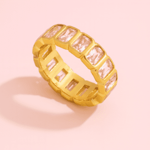 gold baguette eternity ring