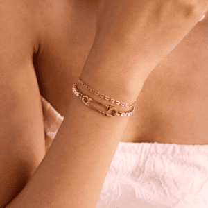 gold paperclip bracelet
